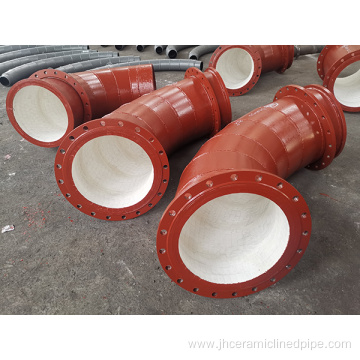 Wear-resistant alumina ceramic lined pipes